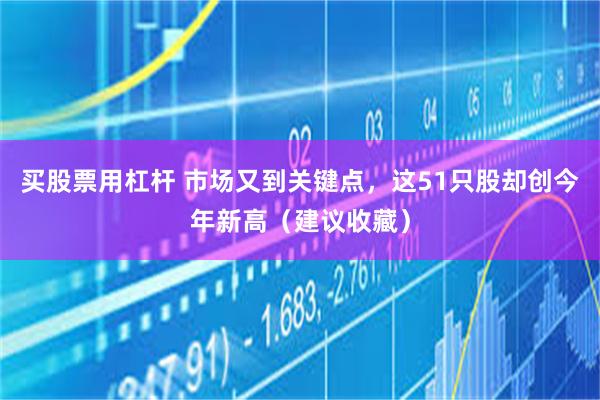 买股票用杠杆 市场又到关键点，这51只股却创今年新高（建议收藏）