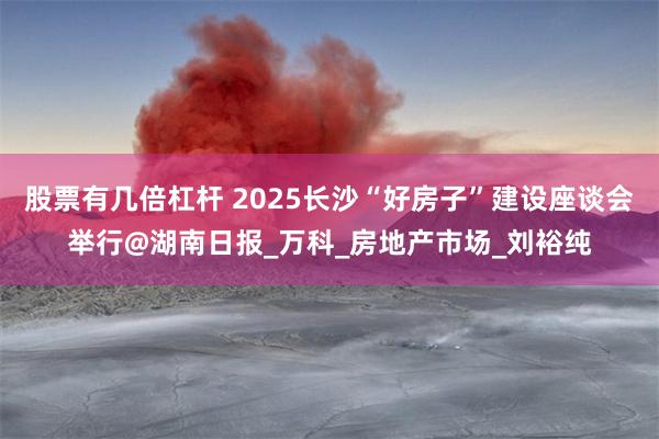 股票有几倍杠杆 2025长沙“好房子”建设座谈会举行@湖南日报_万科_房地产市场_刘裕纯