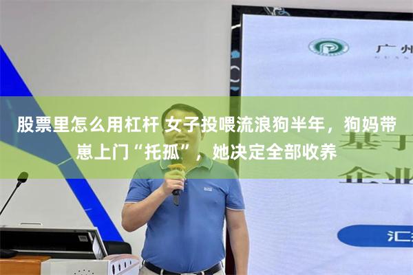 股票里怎么用杠杆 女子投喂流浪狗半年,狗妈带崽上门“托孤”,她决定全部收养